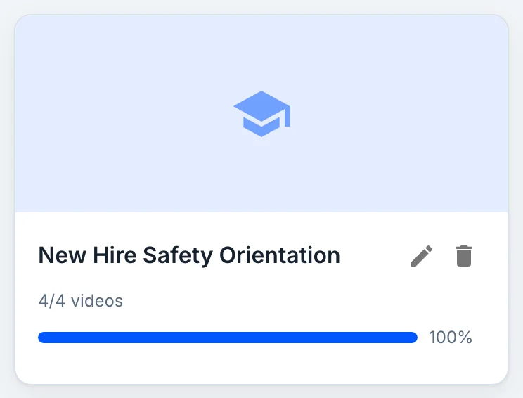 New Hire Safety Orientation: 4 of 4 videos, 100%